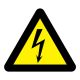 Elektrisch gevaar sticker Hoogte 100mm voor afstand < 3 meter